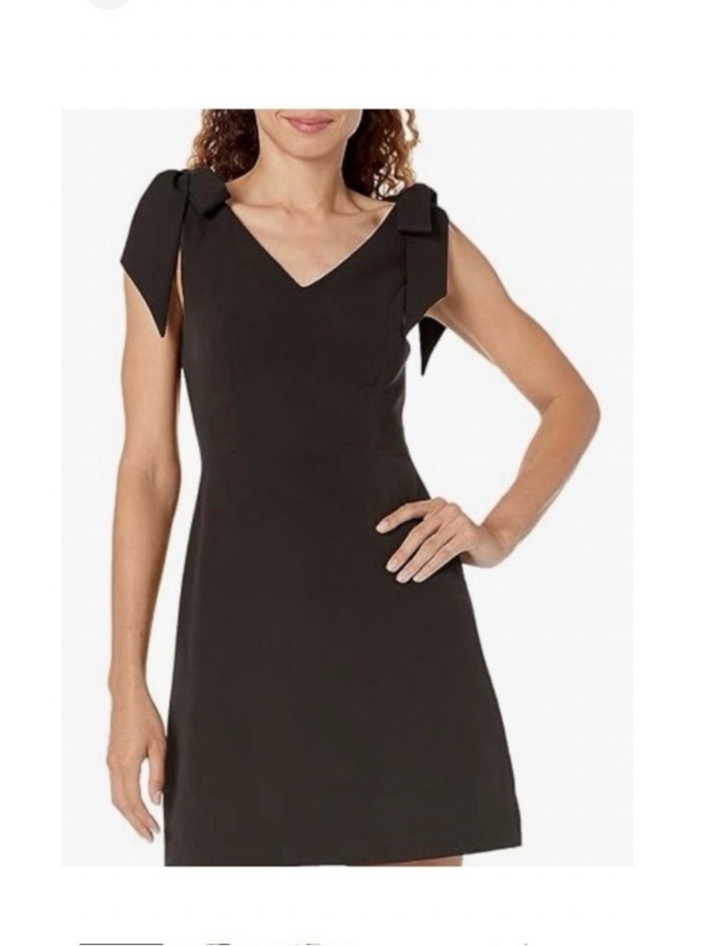 Revolve BCBG Generation-Black Cocktail Dress with Bow Shoulder Detail. Size: 2.